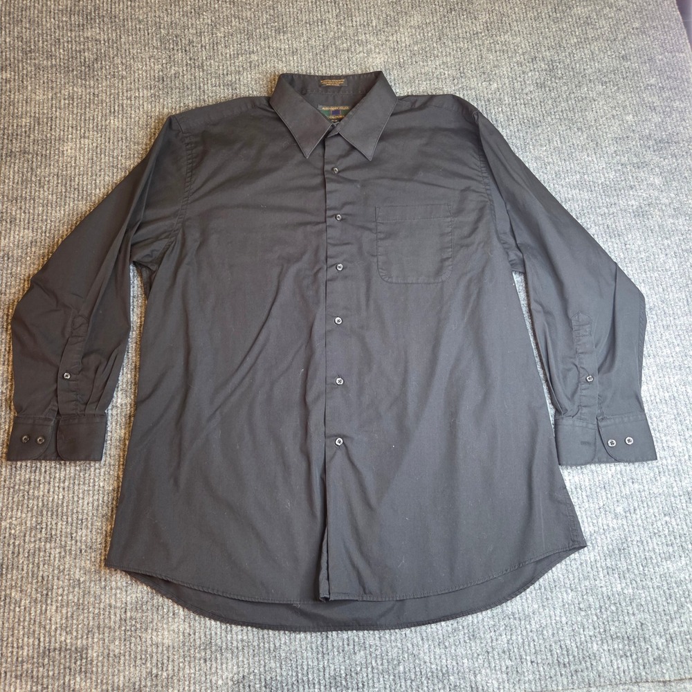 Alexander Julian‎ Colours Black Long Sleeve Dress Shirt Mens XL 17 1/2 32/33